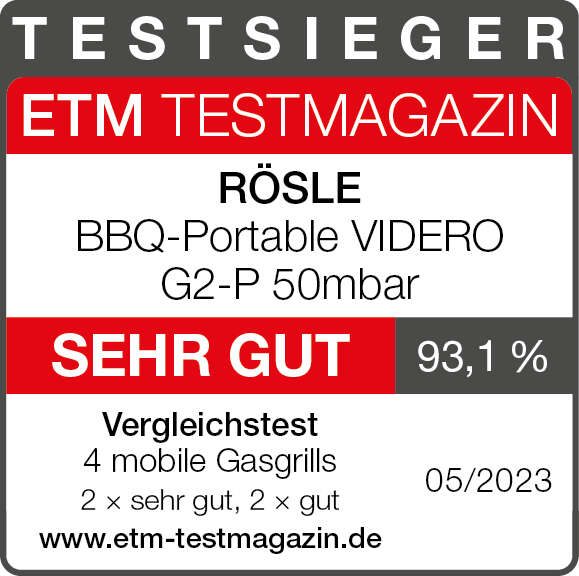 RÖSLE Gasgrill BBQ-Portable Videro G2-P inkl. Tragetasche und plus Untergestell